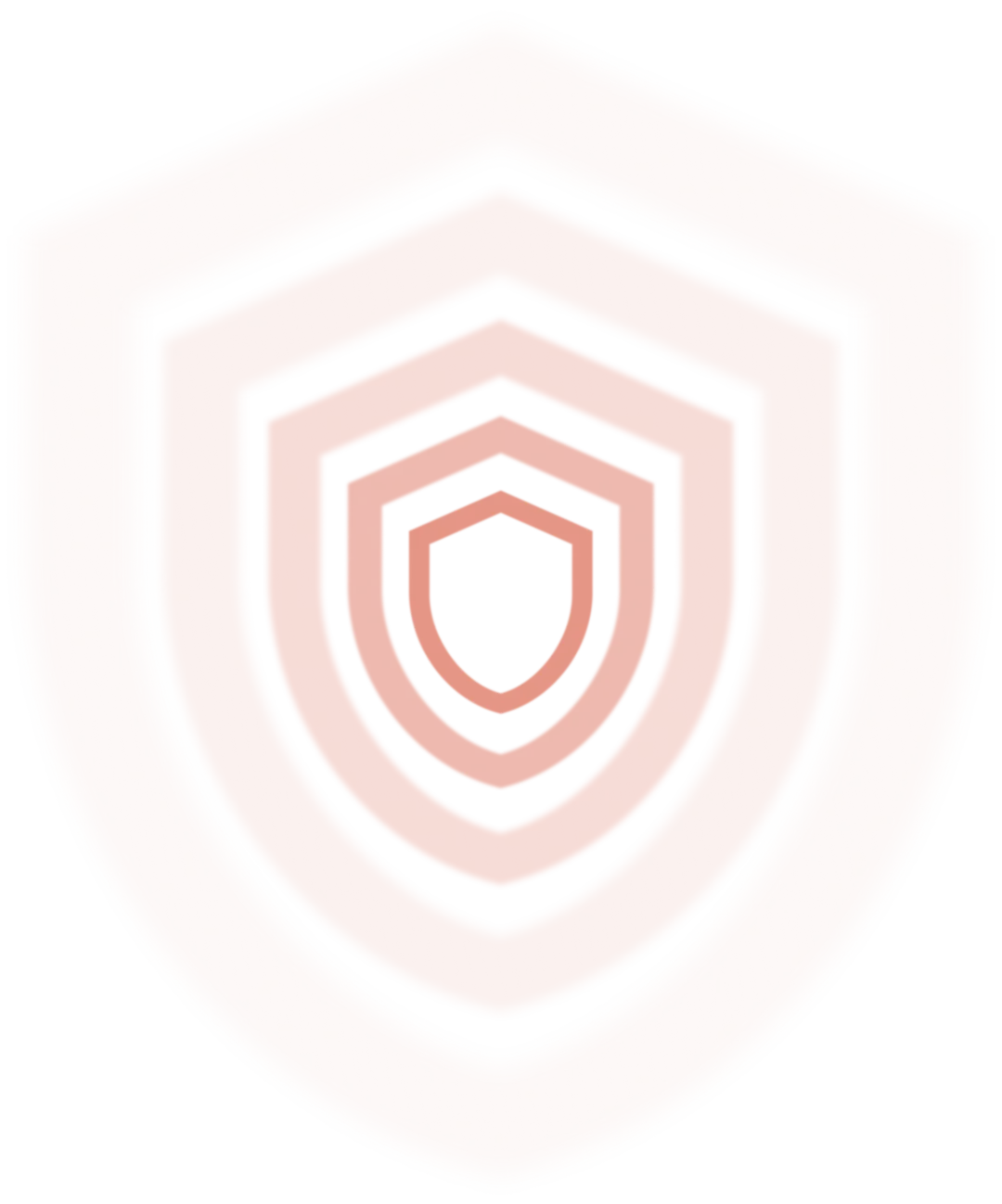 Schild mit mehreren konzentrischen Umrissen, das Schutz und Sicherheit symbolisiert.